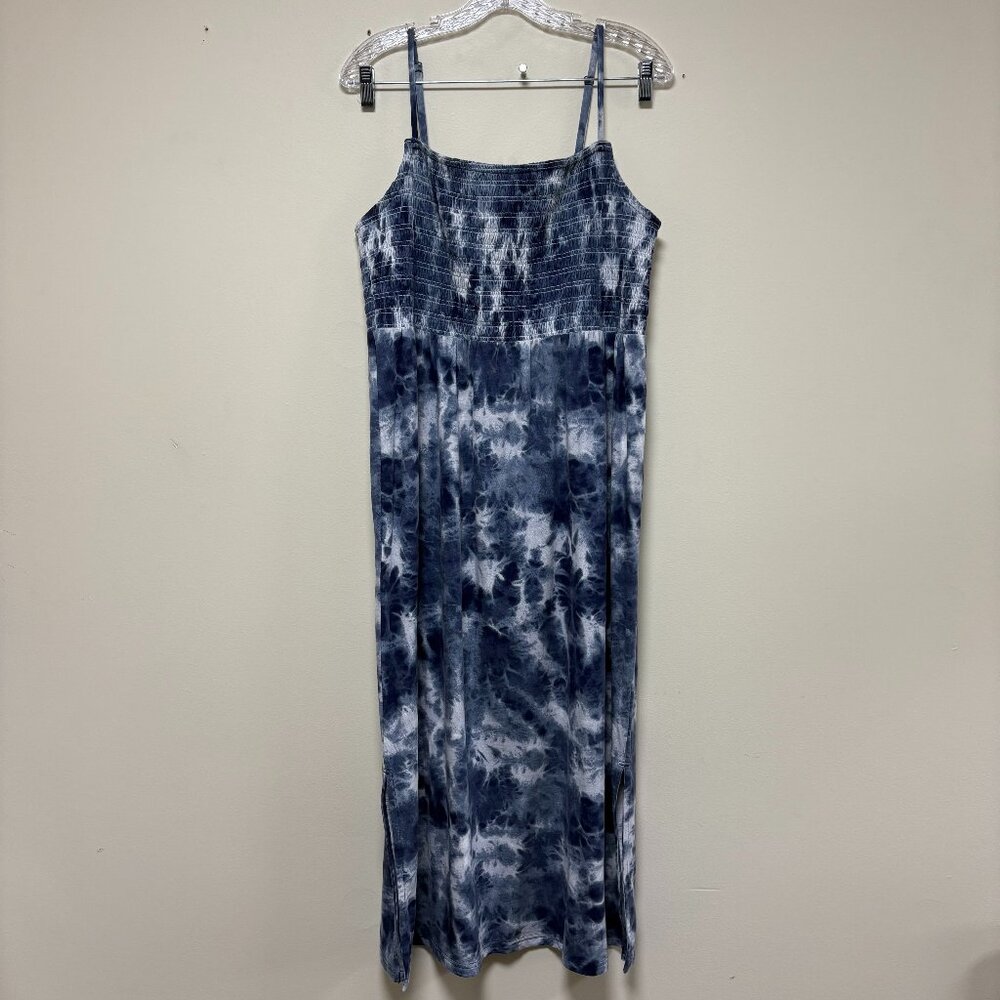 Old Navy Blue Tie Dye Sleeveless Ribbed Maxi Dress: NWT
